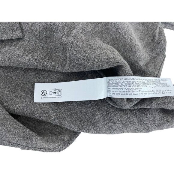 Massimo Dutti Womens Shirt Top Wool S Small Brown Funnel Neck Flowy 5131/790 NWT - Picture 12 of 16